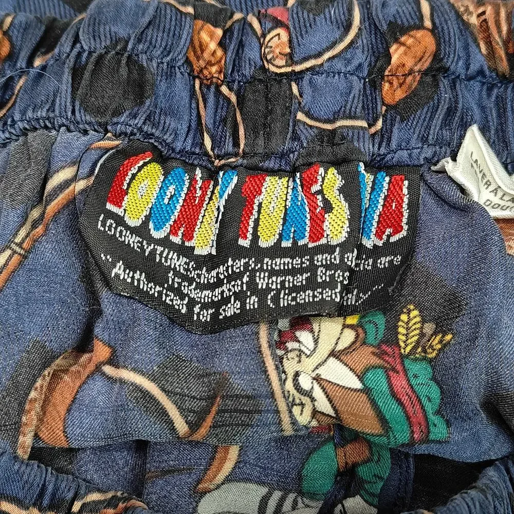 Vintage 90s Looney Tunes Silk Boxer Shorts Large Mens Taz Tasmanian Devil
